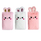 Пенал школьный меховой на молнии Calligrata «Зайка», пушистый, с ушками, МИКС - Фото 1