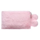 Пенал школьный меховой на молнии Calligrata «Зайка», пушистый, с ушками, МИКС - Фото 4