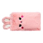 Пенал школьный меховой на молнии Calligrata «Зайка», пушистый, с ушками, МИКС - Фото 5