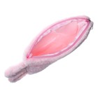 Пенал школьный меховой на молнии Calligrata «Зайка», пушистый, с ушками, МИКС - Фото 7