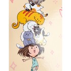 Скетчбук А5, 64 листа на гребне "Девочка с котами", твёрдая обложка, глянцевая ламинация, блок 100 г/м2 - Фото 5
