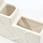 Дозатор для жидкого мыла с губкой и щеткой для посуды, белый,16×12×4 см - Фото 5