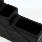 Дозатор для жидкого мыла с губкой и щеткой для посуды, черный,16×12×4 см - Фото 5