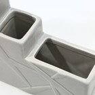 Дозатор для жидкого мыла с губкой и щеткой для посуды, серый,16×12×4 см - Фото 5