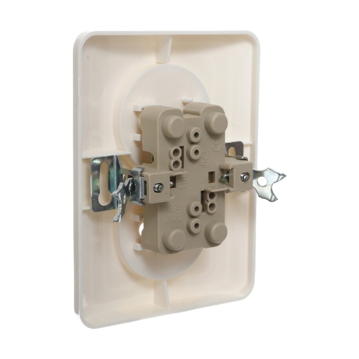 Розетка двухместная Luazon Lighting "Орион", 10 А, скрытая, без з/к, белая - фото 18584566 Розетка двухместная Luazon Lighting "Орион", 10 А, скрытая, без з/к, белая - фото 18584566