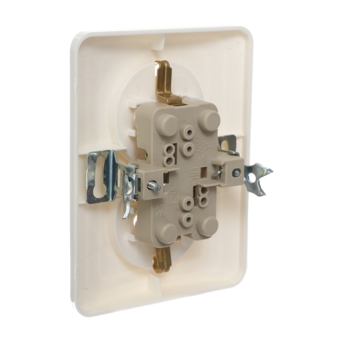 Розетка двухместная Luazon Lighting "Орион", 16 А, скрытая, с з/к, белая - фото 18584580 Розетка двухместная Luazon Lighting "Орион", 16 А, скрытая, с з/к, белая - фото 18584580
