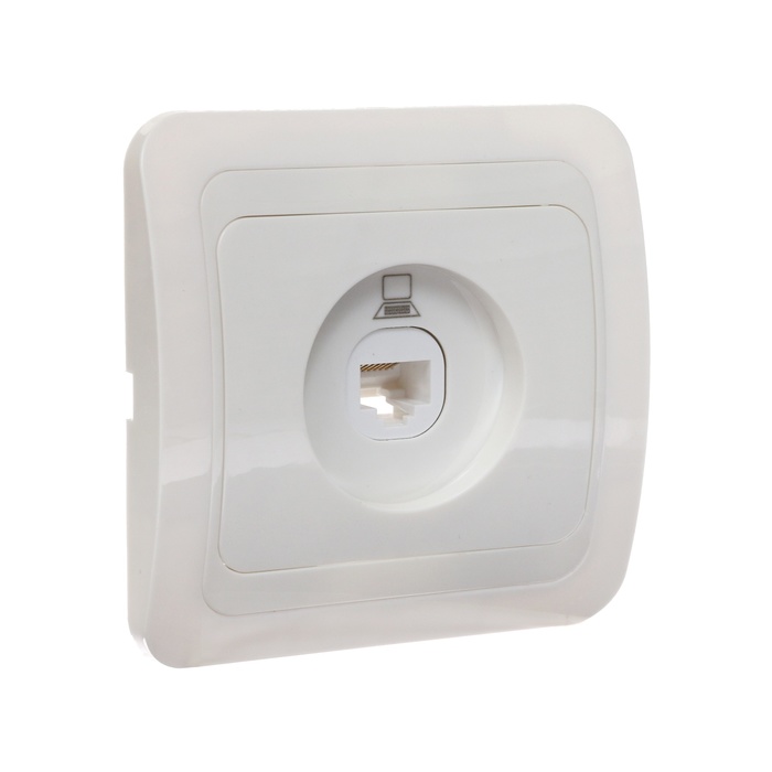 Розетка компьютерная одноместная Luazon Lighting "Орион", скрытая, белая - фото 18584611 Розетка компьютерная одноместная Luazon Lighting "Орион", скрытая, белая - фото 18584611