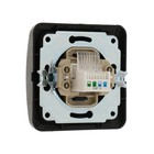 Розетка телефонная Luazon Lighting «Орион», скрытая, IP20, одноместная, чёрная - Фото 3