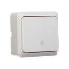 Выключатель проходной Luazon Lighting "Лига", 10 А, 1 клавиша, накладной, белый - фото 23758199