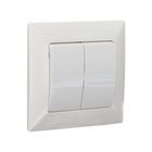 Выключатель Luazon Lighting «Антей», 10 А, 2 клавиши, скрытый монтаж, белый - Фото 2