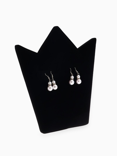 Подставка под серьги «QF. Корона», 20×10×23.5 см, чёрная