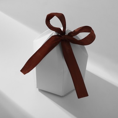 Коробочка подарочная складная «Купол» 4×4×5,5, бело-коричневый