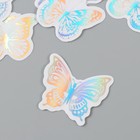 Наклейка пластик "Голография. Бабочки" набор 38 шт 13х11,5х0,5 см - Фото 3