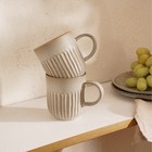 Набор кружек фарфоровых SL Home «Монти», 400 мл, серый - Фото 5