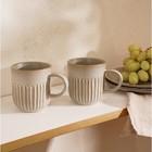 Набор кружек фарфоровых SL Home «Монти», 400 мл, серый - Фото 6