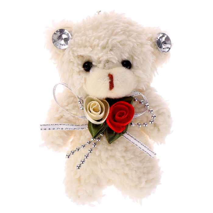 Мягкая игрушка «Медведь», на брелоке, 11 см, цвет МИКС - Фото 1