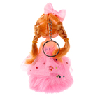 Кукла-брелок «Девочка» на розовом помпоне, 14 см - фото 9125972