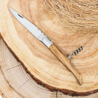 Нож складной "Плющ" 21см, клинок 95мм/3мм, со штопором, рукоять дерево - Фото 2