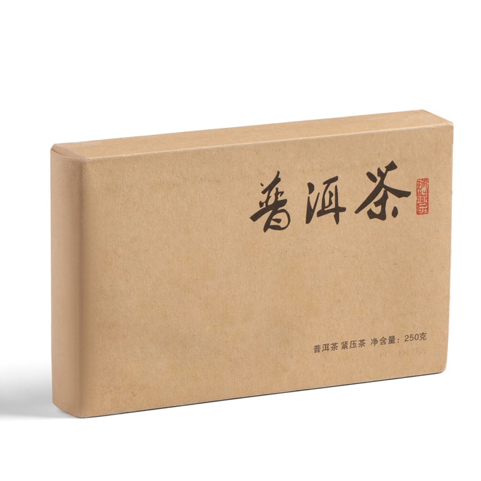 Чай китайский "Шу Пуэр Брикет", уезд Мэнхай,  2018 год,  250 г - Фото 1