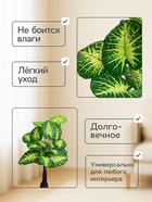 Дерево искусственное «Алоказия пёстрая», h=75 см - Фото 2