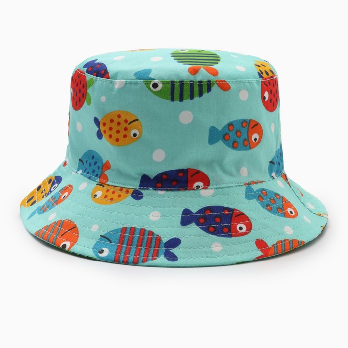 Панама детская KAFTAN «Рыбки», голубая, размер 48