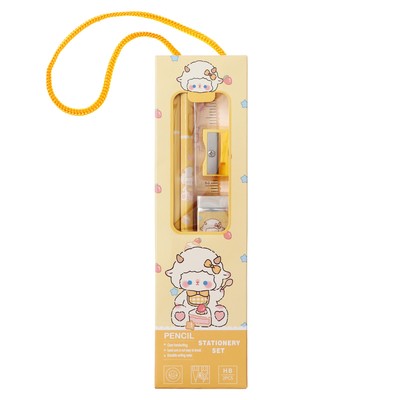 Набор канцелярский Calligrata,5 предметов, жёлтый