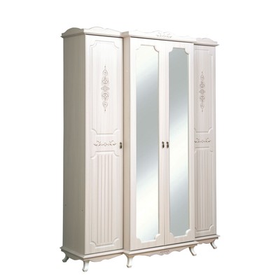 Шкаф для одежды «Кантри» 06.116, 1660×610×2290 мм, патина, цвет вудлайн кремовый