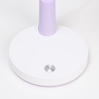 Настольная лампа «Гард» LED, от USB/АКБ 7 Вт сенсор 3000-6000К белый-фиолетовый 13×12×37 см RISALUX - Фото 7