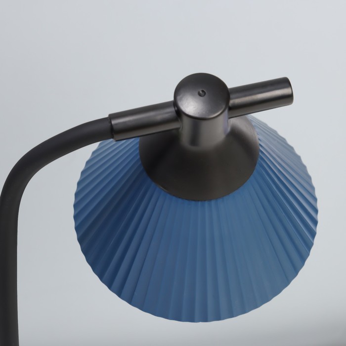 Настольная лампа "Парасоль" LED, от USB/АКБ 6 Вт сенсор 3000-6000 синий 14х10х37 см RISALUX  1006342 - фото 1908047558
