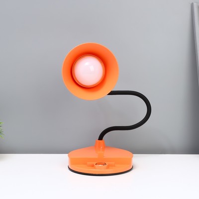 Настольная лампа «Парасоль» LED, от USB/АКБ 6 Вт сенсор 3000-6000 оранжевый 14×10×37 см RISALUX 100