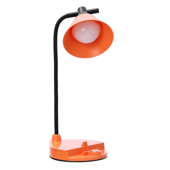 Настольная лампа "Парасоль" LED, от USB/АКБ 6 Вт сенсор 3000-6000 оранжевый 14х10х37 см RISALUX  100 - фото 1908047600