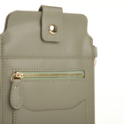 Сумка чехол для телефона, на кнопке, отдел для карт, зелёная - Фото 4