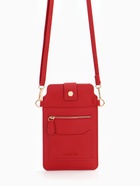 Сумка женская кросс-боди на магните, 13×0.5×20 см, красная - Фото 2