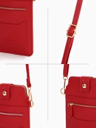 Сумка женская кросс-боди на магните, 13×0.5×20 см, красная - Фото 3
