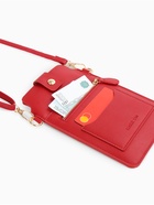 Сумка женская кросс-боди на магните, 13×0.5×20 см, красная - Фото 8