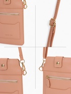 Сумка женская кросс-боди на магните, 13×0.5×20 см, розовая - Фото 3