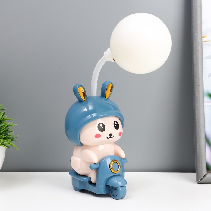 Ночник «Зайчик» LED 2 Вт USB АКБ синий 7.5×9.5×32 см RISALUX - Фото 1