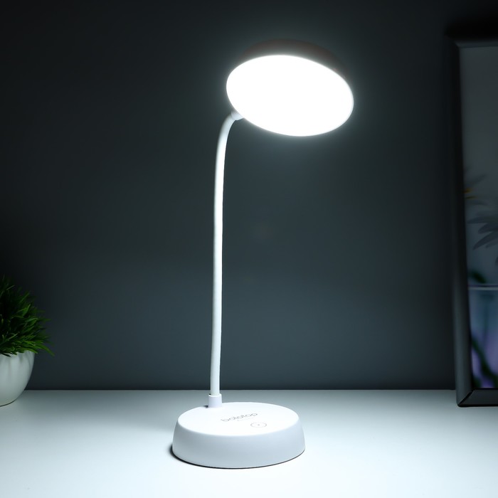 Настольная лампа "Регли" LED 8Вт USB АКБ белый 9,5х15х26 см RISALUX - фото 1908047636