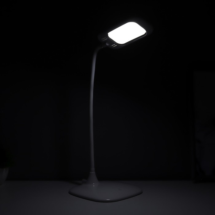 Настольная лампа сенсорная "Кенди" LED 5Вт USB АКБ белый 16,5х30х33 см RISALUX - фото 1908047651