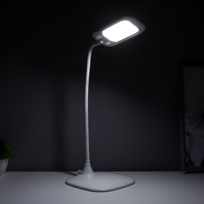 Настольная лампа сенсорная "Кенди" LED 5Вт USB АКБ белый 16,5х30х33 см RISALUX - фото 1908047652