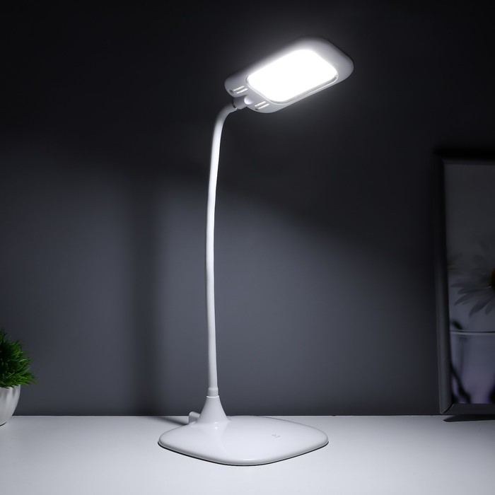 Настольная лампа сенсорная "Кенди" LED 5Вт USB АКБ белый 16,5х30х33 см RISALUX - фото 1908047653