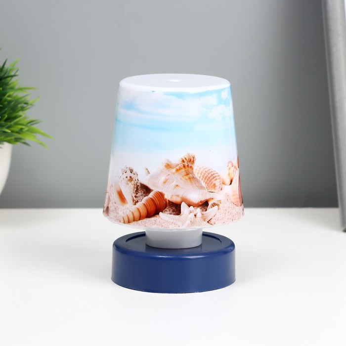 Ночник "Морской пляж" LED от батареек 3хААА 7,5х7,5х11 см RISALUX - Фото 1