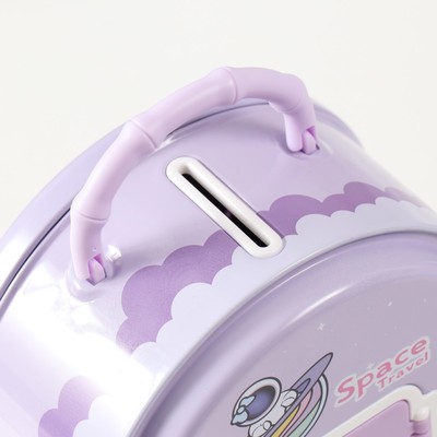 Копилка для денег с сейфовым замком «Космос», металл, 8×15×15 см, МИКС