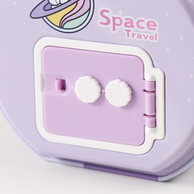 Копилка для денег с сейфовым замком «Космос», металл, 8×15×15 см, МИКС