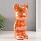 Копилка керамика "Мишка" оранжевый хамелеон 9,5х14х25 см - фото 9075103