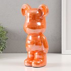 Копилка керамика "Мишка" оранжевый хамелеон 9,5х14х25 см - Фото 4