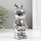 Копилка керамика "Кролик" серебро 6х8,5х18 см - фото 9075111