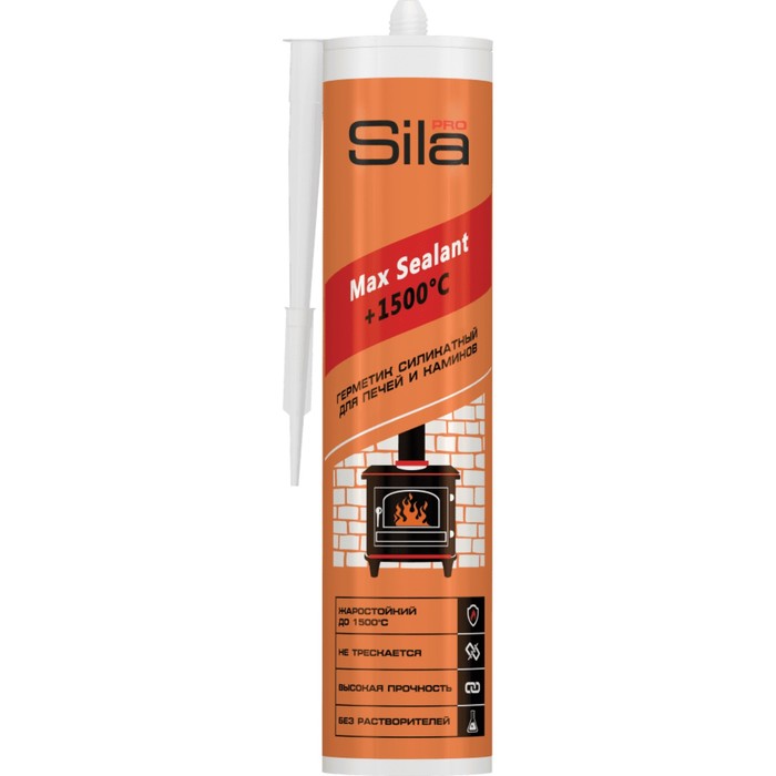 Герметик SILA PRO Max Sealan, силикатный, высокотемпературный, 280 мл - Фото 1