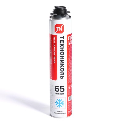 Пена монтажная ТЕХНОНИКОЛЬ 65 Maximum, пистолетная, зимняя, 850 мл