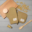 Кухонный набор «Этель» Kitchen:, варежка-прихватка 20×28 см, прихватка19×19 см, 100% хлопок - Фото 7